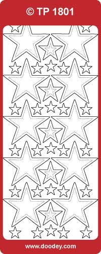 TP1801 Stars Transparent  Peel Off