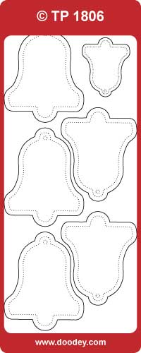 TP1806 Large Xmas Bells Transparent  Peel Off