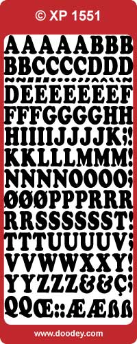 XP1551 Alphabet ABC Holographic Peel Off