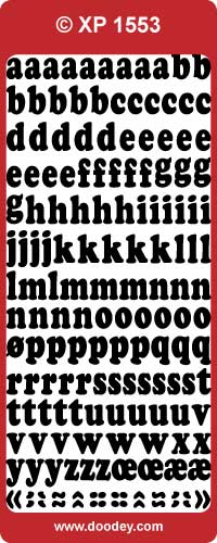 XP1553 Alphabet Small Holographic Peel Off