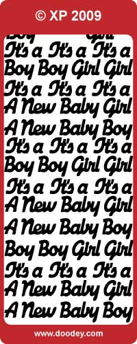 XP2009 Baby Boy / Girl Holographic Peel Off