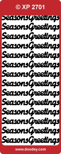 XP2701 Seasons Greeting Holographic Peel Off