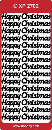 XP2702 Happy Christmas Transparent Peel off