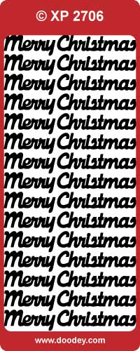 XP2706 Merry Christmas Holographic Peel Off