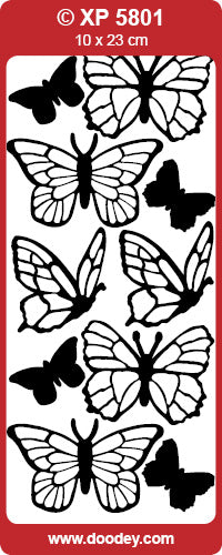 XP5801 Butterflies/Large Transparent Peel off
