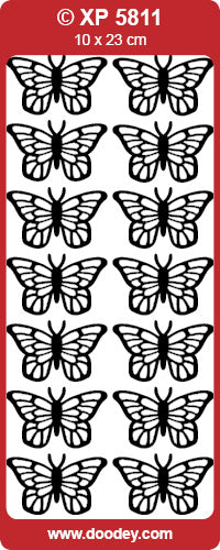 XP5811 Butterflies/Many Transparent Peel off