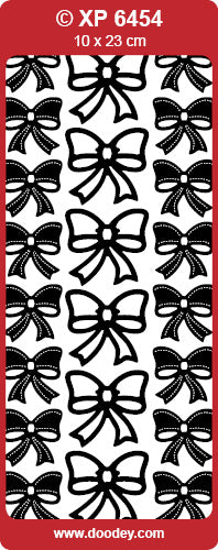 XP6454 Bows Assorted Transparent Peel off