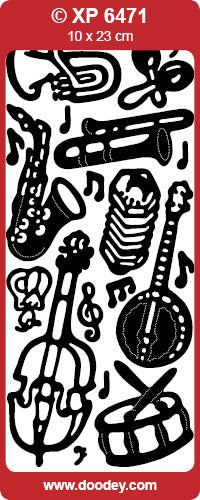 XP6471 Music Instruments Transparent Peel off