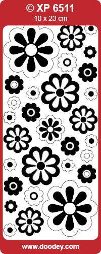XP6511 Open Flowers Pastel Peel Off