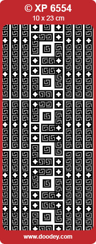 XP6554 Greek Border Transparent Peel off