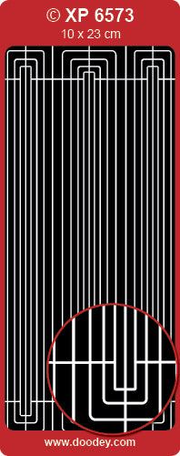 XP6573 Art Deco Frames Prismatic Peel off