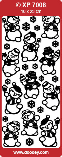 XP7008 Snowman Prismatic Peel off