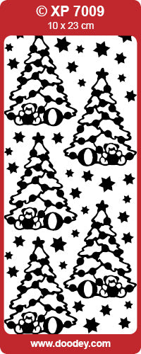 XP7009 Christmas Tree Transparent Peel off