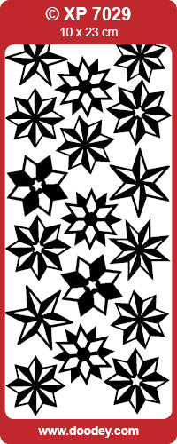 XP7029 Xmas Stars Transparent Peel off