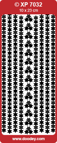 XP7032 Xmas Frame/Star Holographic Peel Off