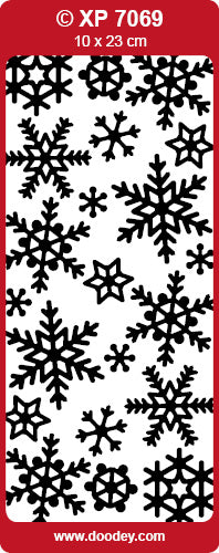 XP7069 Snowflakes Prismatic Peel off