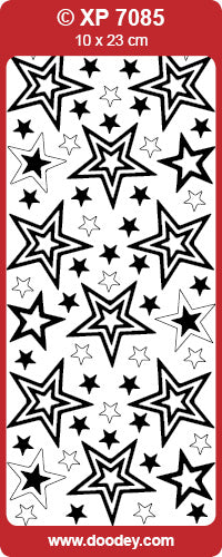 XP7085 Stars Assortment Prismatic Peel off