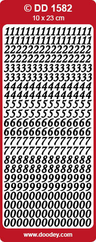 DD1582 Elegant Number Peel Off