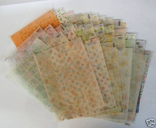 50 Assorted Vellum Sheets